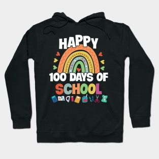 Happy 100 days of school cute rainbow kindergarten Hoodie